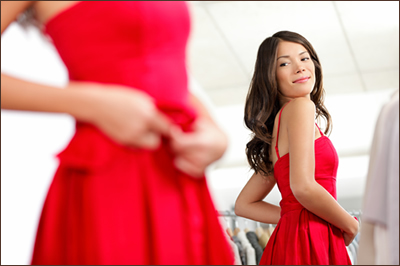 Woman in Red Dress